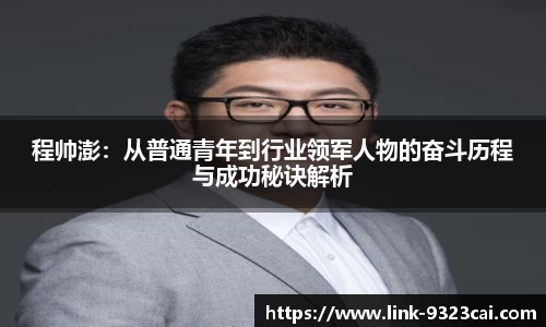 程帅澎：从普通青年到行业领军人物的奋斗历程与成功秘诀解析